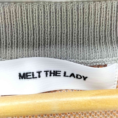 メルトザレディ Melt the lady カラーパターンVネックニットベスト レディース FREE