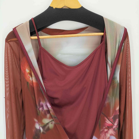 アメリ AMERI SMOKE FLOWER FLARE DRESS レディース JPN:S