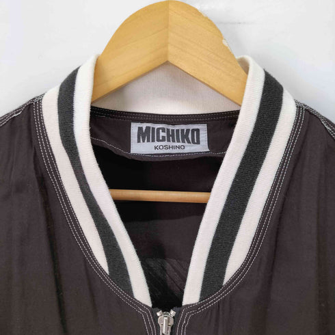 ミチコロンドン MICHIKO LONDON クロップド レーシング ボンバージャケット レディース