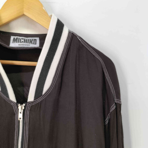 ミチコロンドン MICHIKO LONDON クロップド レーシング ボンバージャケット レディース