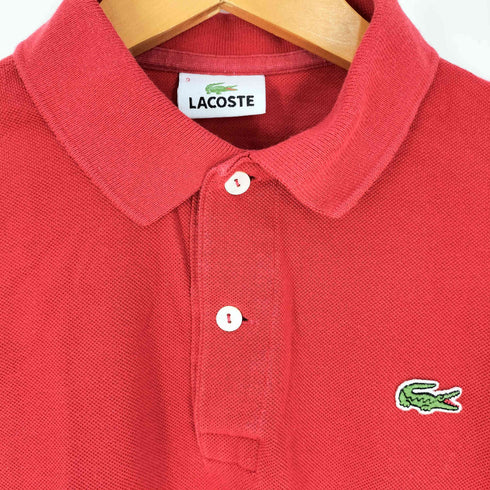 ラコステ LACOSTE ロゴ刺繍 鹿の子 スリムフィットポロシャツ レディース JPN:3