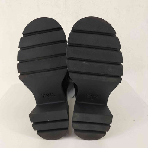 ザラ ZARA 厚底レースアップブーツ レディース EUR:38