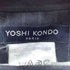 YOSHI KONDO フランス製 比翼 ストライプ スタンドカラー ジャケット レディース import:M