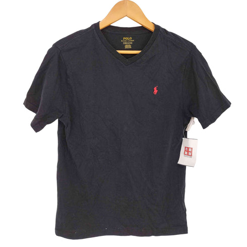 ポロラルフローレン POLO RALPH LAUREN ロゴ刺繍 クルーネック ショートスリーブ Tシャツ レディース import:L