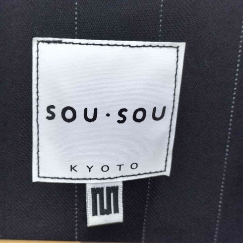 ソウソウ SOU・SOU ウール混 ピンストライプ ワンピース レディース