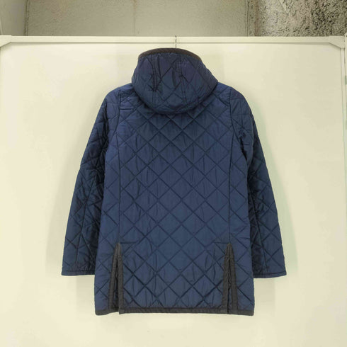 ラベンハム LAVENHAM 英国製 コーデュロイパイピング フーデッド キルティング ジャケット レディース EUR:38