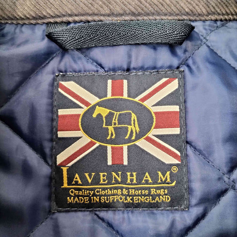 ラベンハム LAVENHAM 英国製 コーデュロイパイピング フーデッド キルティング ジャケット レディース EUR:38