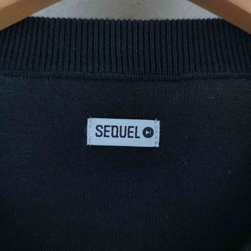 シークエル SEQUEL ロゴ刺繍 コットンニット メンズ S
