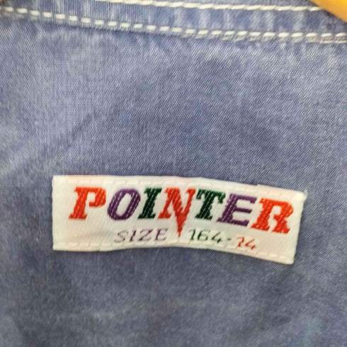 ポインター POINTER 総柄 メタリックボタン ロングスリーブ カジュアルシャツ メンズ