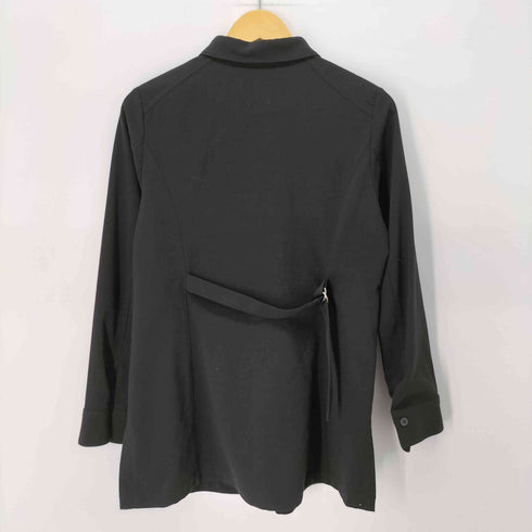 ミチコロンドン MICHIKO LONDON チェック パッチ レーヨン混シャツ 背面ベルト レディース JPN:11号
