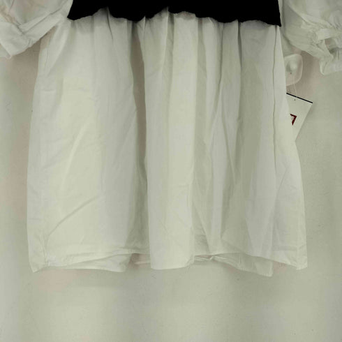 ザラ ZARA コンビポプリンブラウス レディース import:M