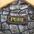 PURE シルク100 レオパード&クロコダイル切替シャツ メンズ S