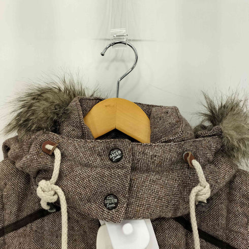 エディーバウアー Eddie Bauer 復刻 フロントジッパー ツイードウール ダウンベスト メンズ