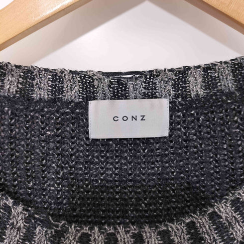 コンズ CONZ フェードダメージクルーネックセーター メンズ JPN:2