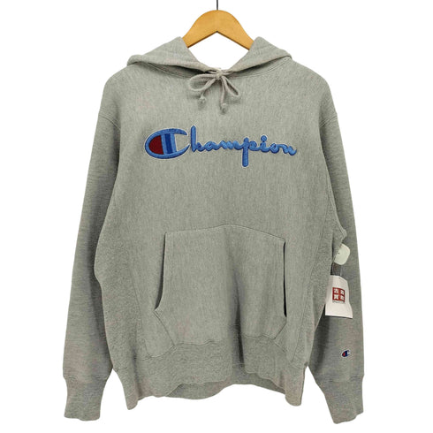 チャンピオン Champion 青単色タグ 復刻 REVERSE WEAVE リバースウィーブ ビッグロゴ 刺繍 プルオーバー パーカー メンズ import:M