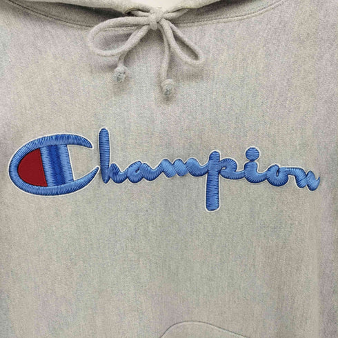 チャンピオン Champion 青単色タグ 復刻 REVERSE WEAVE リバースウィーブ ビッグロゴ 刺繍 プルオーバー パーカー メンズ import:M