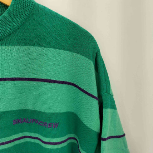 SNAP CLUB クルーネック 半袖 ボーダー ニット メンズ M