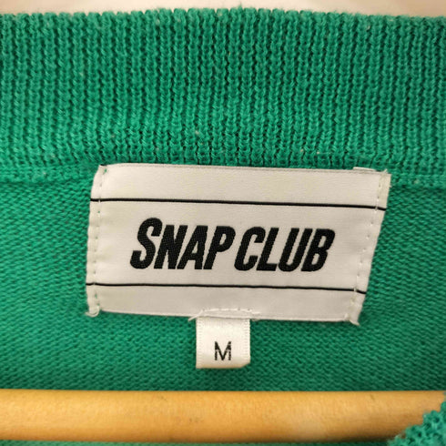 SNAP CLUB クルーネック 半袖 ボーダー ニット メンズ M