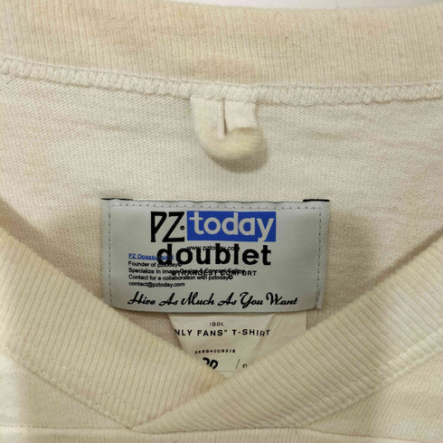 ダブレット doublet × PZ Today 25SS ONLY FANS T-SHIRT メンズ JPN:S