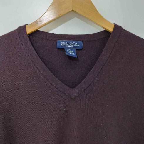ブルックスブラザーズ BROOKS BROTHERS STRETCH メリノウール Vネック ニットセーター メンズ import:XL