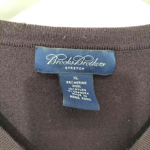 ブルックスブラザーズ BROOKS BROTHERS STRETCH メリノウール Vネック ニットセーター メンズ import:XL