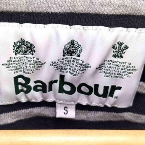 バブアー Barbour クロスネット ボーダー ロングTシャツ メンズ JPN:S