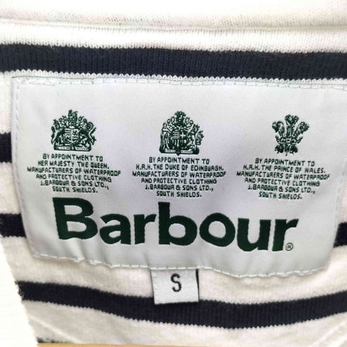バブアー Barbour クロスネット ボーダー ロングTシャツ メンズ JPN:S
