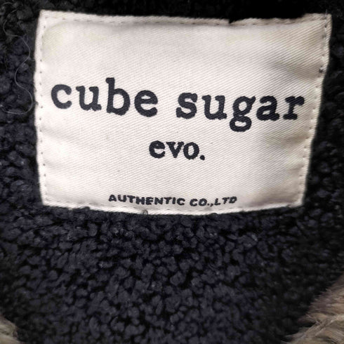 キューブシュガー CUBE SUGAR 中わたキルト×フェイクファーコンビネーション コート キルティングジャケット レディース JPN:M
