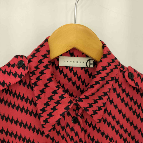 HAVEONE ギザギザ模様 ロングスリーブ ワンピース レディース