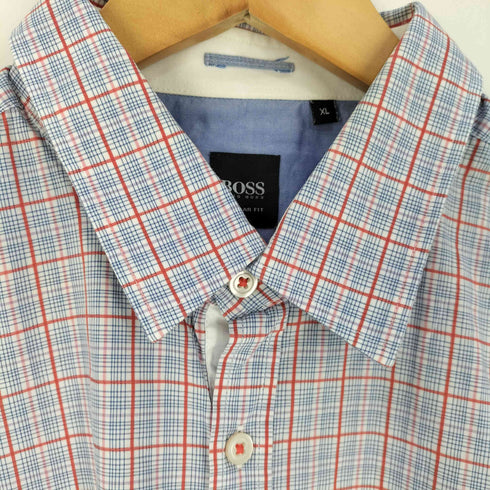 ボスヒューゴボス BOSS HUGO BOSS REGULAR FIT S/S チェックシャツ メンズ JPN:XL