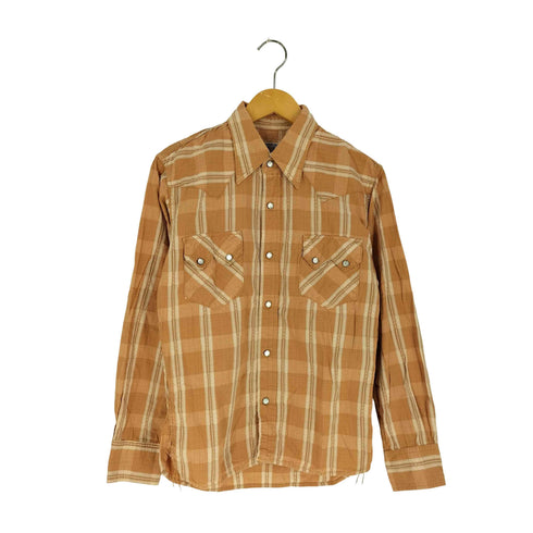 フラットヘッド FLAT HEAD マチ付き ウエスタンチェックシャツ メンズ US:38