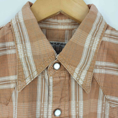 フラットヘッド FLAT HEAD マチ付き ウエスタンチェックシャツ メンズ US:38