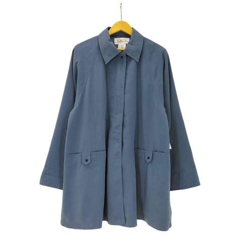 タルボット TALBOTS 比翼スナップボタン ポリ ステンカラー コート レディース import:S