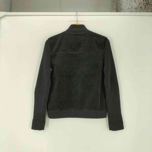 ローレンラルフローレン LAUREN RALPH LAUREN 緑タグ ニット 切り替え コーデュロイ ドライバース ニット ジャケット レディース import:M