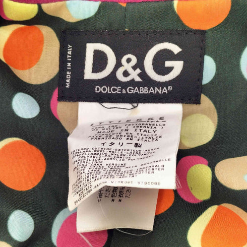 ドルチェアンドガッバーナ DOLCE&GABBANA イタリア製 ニット切替 ウールコート レディース