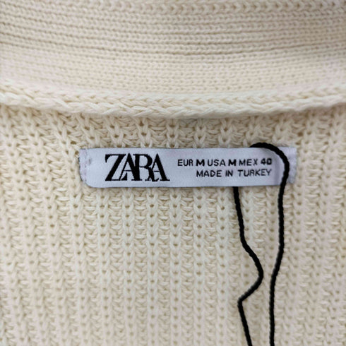 ザラ ZARA リブ編み コットン ニット Vネック カーディガン メンズ import:M