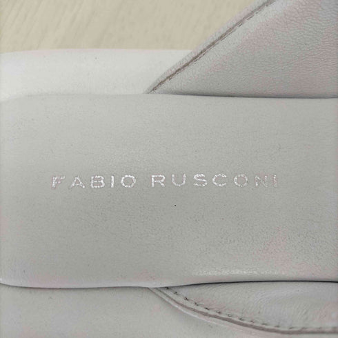 ファビオルスコーニ FABIO RUSCONI ホワイトレザーサンダル レディース JPN:37