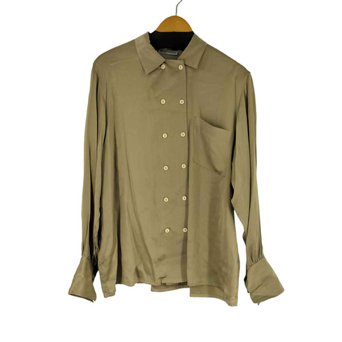 エンポリオアルマーニ EMPORIO ARMANI フロントボタン L/S シルクブラウス レディース EUR:42