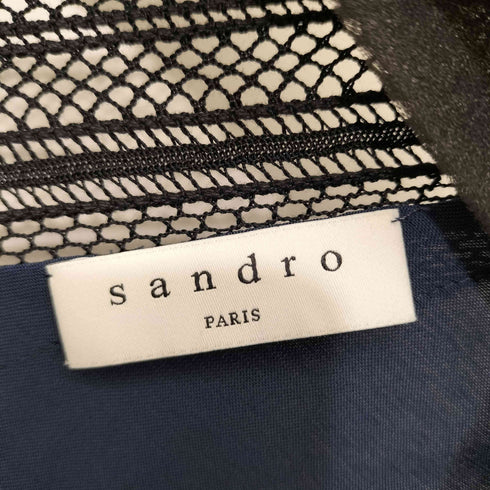 サンドロパリ sandro PARIS レーヨン100 レース ノースリーブ ワンピース レディース EUR:44