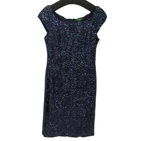 ローレンラルフローレン LAUREN RALPH LAUREN EVENING スパンコール ノースリーブ ドレス レディース US:6