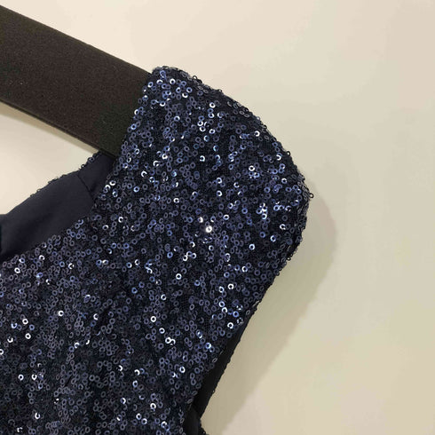 ローレンラルフローレン LAUREN RALPH LAUREN EVENING スパンコール ノースリーブ ドレス レディース US:6