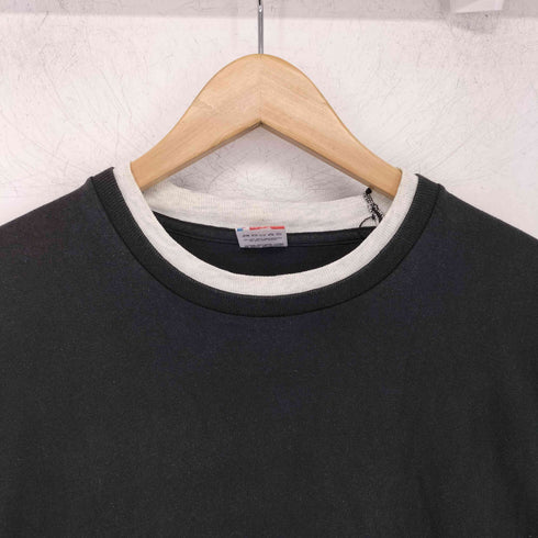 フルーツオブザルーム FRUIT OF THE LOOM 80-90s USA製 コットン フェイクレイヤード シングルステッチ クルーネック ショートスリーブ Tシャツ メンズ import:XXL