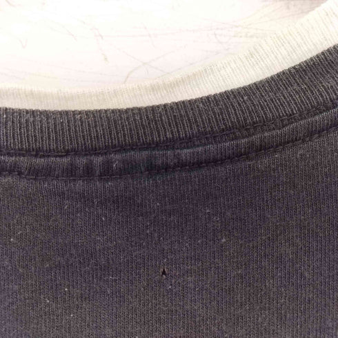 フルーツオブザルーム FRUIT OF THE LOOM 80-90s USA製 コットン フェイクレイヤード シングルステッチ クルーネック ショートスリーブ Tシャツ メンズ import:XXL