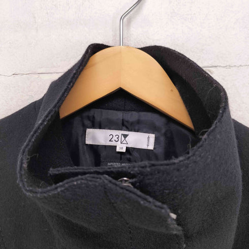 ニジュウサンク 23区 カシミヤ混 CASHMERE ステッチ ジップアップ ジャケット レディース JPN:38