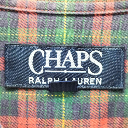 チャップスラルフローレン CHAPS RALPH LAUREN チェック ボタンダウン ネルシャツ メンズ import:L