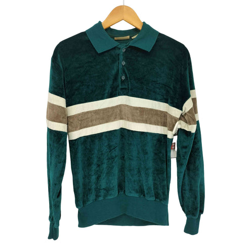 90-00s velour classics ベロア ヘンリーネック ポロシャツ メンズ
