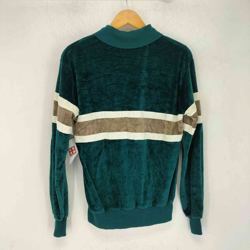 90-00s velour classics ベロア ヘンリーネック ポロシャツ メンズ