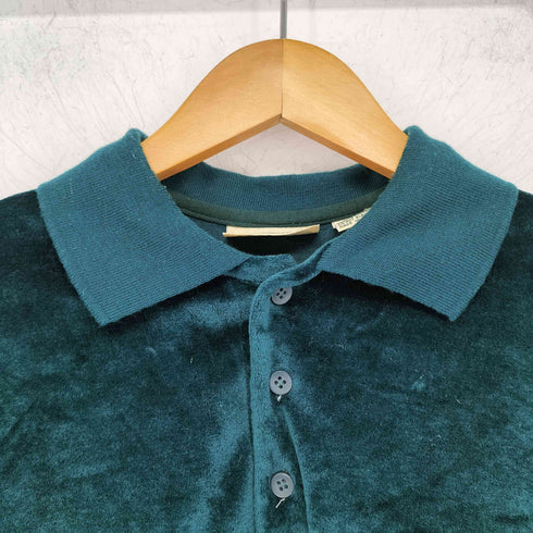 90-00s velour classics ベロア ヘンリーネック ポロシャツ メンズ