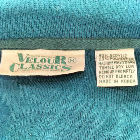 90-00s velour classics ベロア ヘンリーネック ポロシャツ メンズ