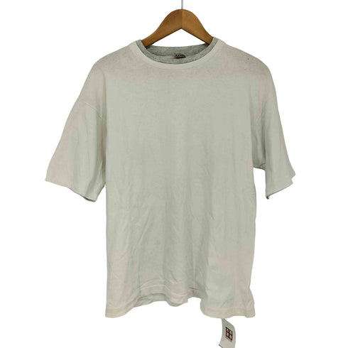 フルーツオブザルーム FRUIT OF THE LOOM 80-90s USA製 コットン フェイクレイヤード シングルステッチ クルーネック ショートスリーブ Tシャツ メンズ import:XXL